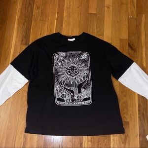 “The Sun” Tarot Card 2n1 Long Sleeve Tee